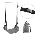 Airplane Footrest Hammock Adjustable Foot Feet Rest Travel Accessory (Grey)