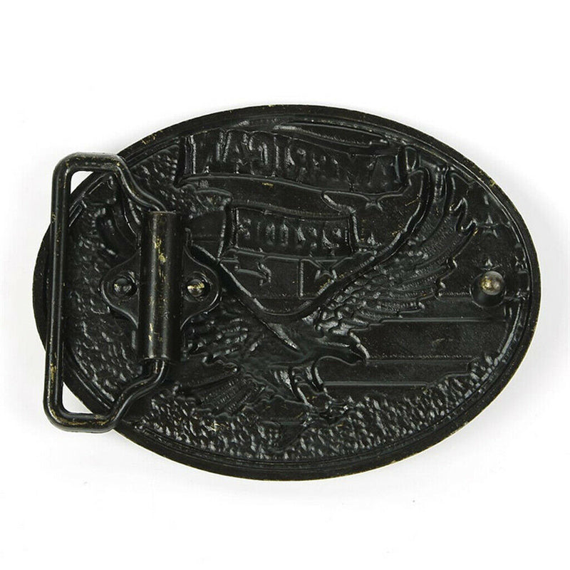 American Pride Eagle Belt Buckle, Western Cowboy Belt Buckle for Men Women
