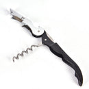 1xStainless Steel DoubleHinged Waiters Wine Bottle Opener LeverTool 3C