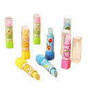 Cute Rubbers for Kids Fruit Lip Salve Lipstick Rubber Erasers Smooth Appearan L9