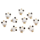10Pcs/Set Enamel Crystal Bear Charms Pendant Jewelry DIY Craft Making Finding â„–[
