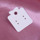 100Pcs~Jewelry display card earrings ear studs packing hang tag rectangle hol3cr