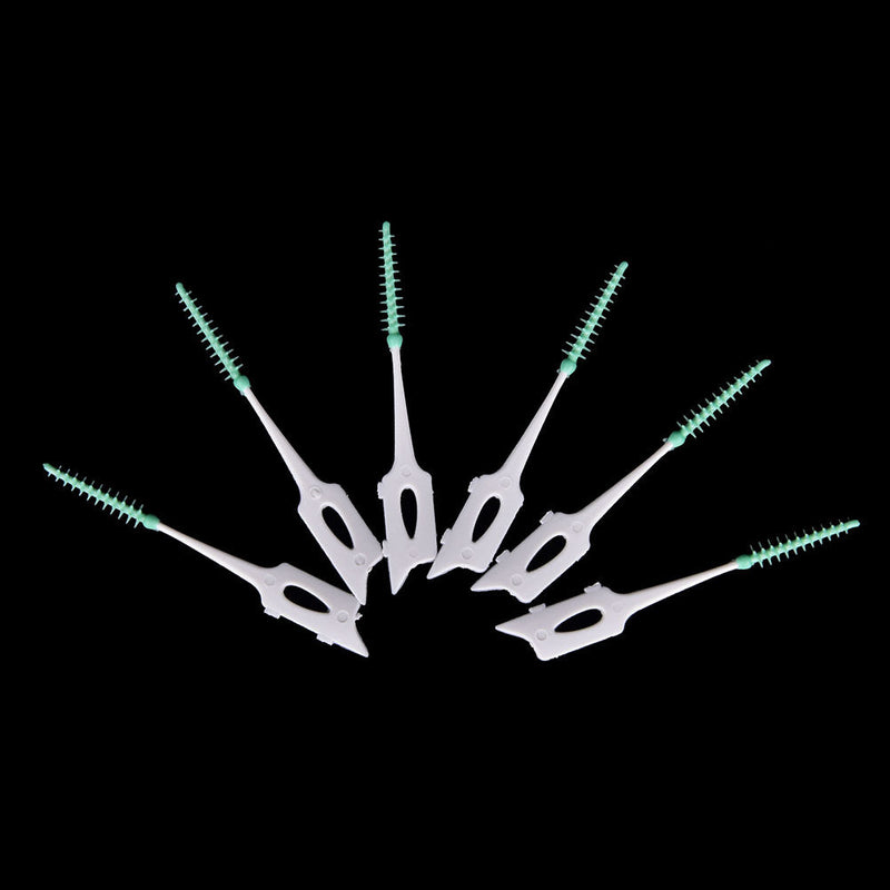20 Clean Tooth Floss Head Hygiene Dental Plastic Interdental Brush Toothpic Bj