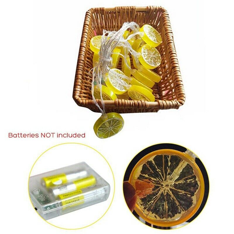 1.5M 10Led Lemon LED String Light Warm White Garden Decor Lamp Christmas Ho