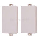2 Pcs Sealed Plastic Humbucker Pickup Cover for Electric Guitar Accs - White