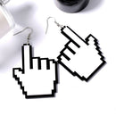 Creative White and Black Hands Charm Drop Dangle Earrings Women Jewelry Gift Hot
