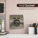 86 Type Wall Touch Panel Wall Socket Double USB Port Electrical Sockets