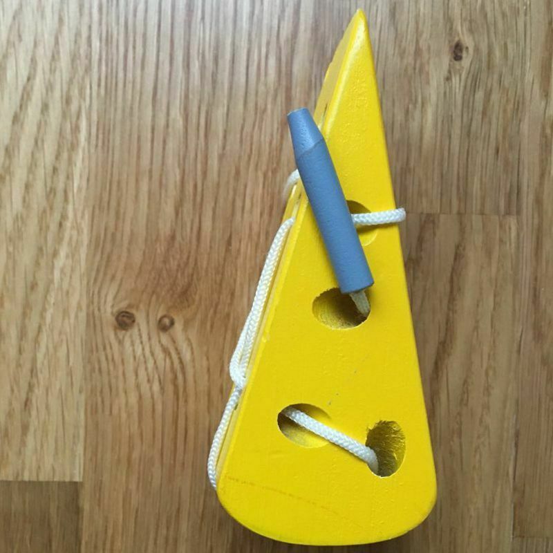 Wooden Education Baby Kindergarten Mouse Thread Cheese Plaything Early Lear V3L1
