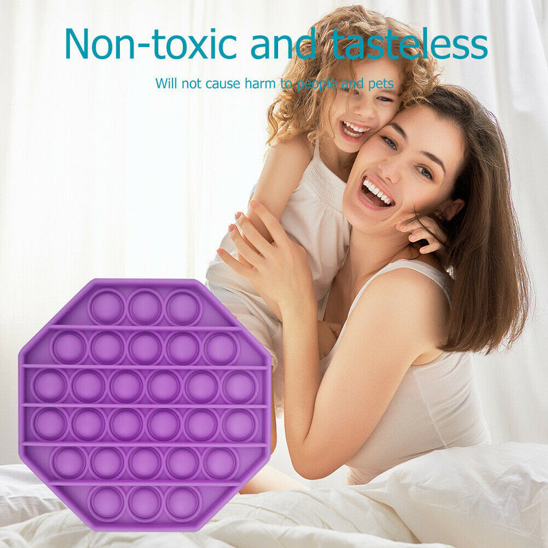 Autism Push Bubble Sensory Toys Relief Stress Squeeze Toys (Purple)