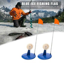 2pcs Outdoor Winter Ice Fishing Rod Flags Tip-Up River Fishing Tackle Blue
