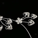 Delicate Hair Flower Heart Crystal Vine Clip Wedding Bridal Party Headdress