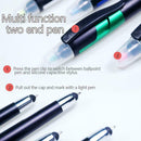 Multifunctional Two-point Ballpoint Pen Double-ended Black Pen Plastic O4S6