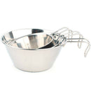 Outdoor Stainless Steel Bowl Three-Piece Picnic Rice Bowl Portable Barbecue