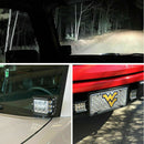 4Inch Work Side Shooter LED Light Bar Combo Pod White & Amber Strobe Lamp SU Hn