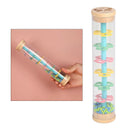 Rain Sound Tube Fun Puzzle Wooden Rain Sound Bar Colorful Rainbow Hourglass Rain