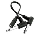 3.5mm 1/8inch Stereo Female to 2x 6.35mm Mono Male Y Splitter Cable 20cm
