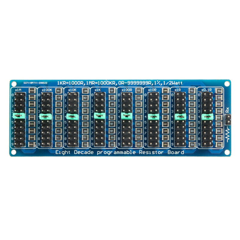 Programmable Eight Decade Resistor Board 1R-9999999R 1/2 Watt Resistance Module