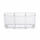 1pc 3 Lattices Acrylic Clear Cosmetic Organizer Makeup Brushes Pen Storage Box