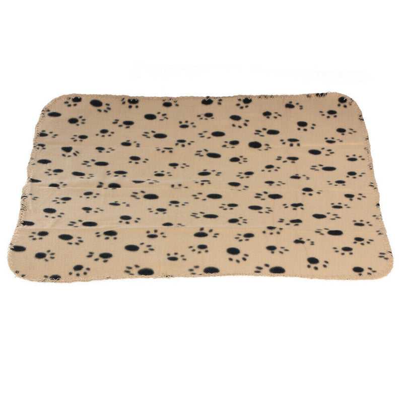 Soft Cozy Paw Prints Handcrafted Pet Fleece Blanket Brand New