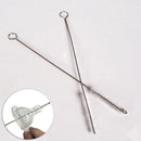 2pcs Stainless Steel Nylon Straw Cleaning Cleaner Drinking Straws 17cm V3