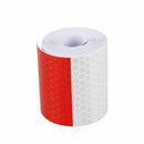 2 inch x 10ft 3 Meters Night Reflective Safety Warning white red Tape Strip B5E7