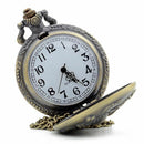 Santa Claus Deer Quartz Pocket Watch Analog Necklace Pocket Watch for Men W B7L8