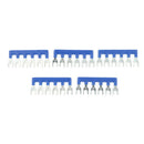 5Pcs TB-1506 15A 6 Postions Pre Insulated Terminal Barrier Strip Blue FT