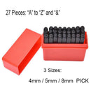 Alphabet Stamps Craft Set Letters Punch Steel Metal Leather Tool Case 4mm