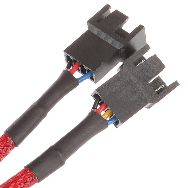 Motherboard Cooler Fan Line Extension Splitter 4Pin 3Pin Fan Cable  Adapter W Kw