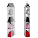 Detachable 6 Compartment Organizer Pouch Hanging Handbag Organizer Clear Pu