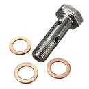 2Pc M10 Motorcycle Brake Caliper Master Cylinder Stainless Double Banjo Bol P5L2