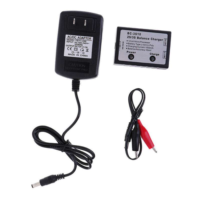 BC-3S10 2S/3S LiPo Battery Balance Charger for 12V3A Adapter RC Drone Parts