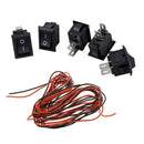 5 x AC 250V 3A 2 Pin ON/OFF I/O SPST Snap In Mini Boat Rocker Switch & 2x 3 R5V2