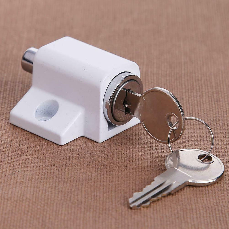 Zinc Alloy Child Safety Sliding Window Restrictor Press Lock with 2 Keys