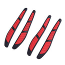 4pcs Car Door Edge Guard Strip Anti-collision Side Mirror Protector (Red)