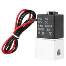 DC12V Solenoid Valve 1/4 Inch 2 Way Normally Closed Direct-Acting Pneumatic Q1R6