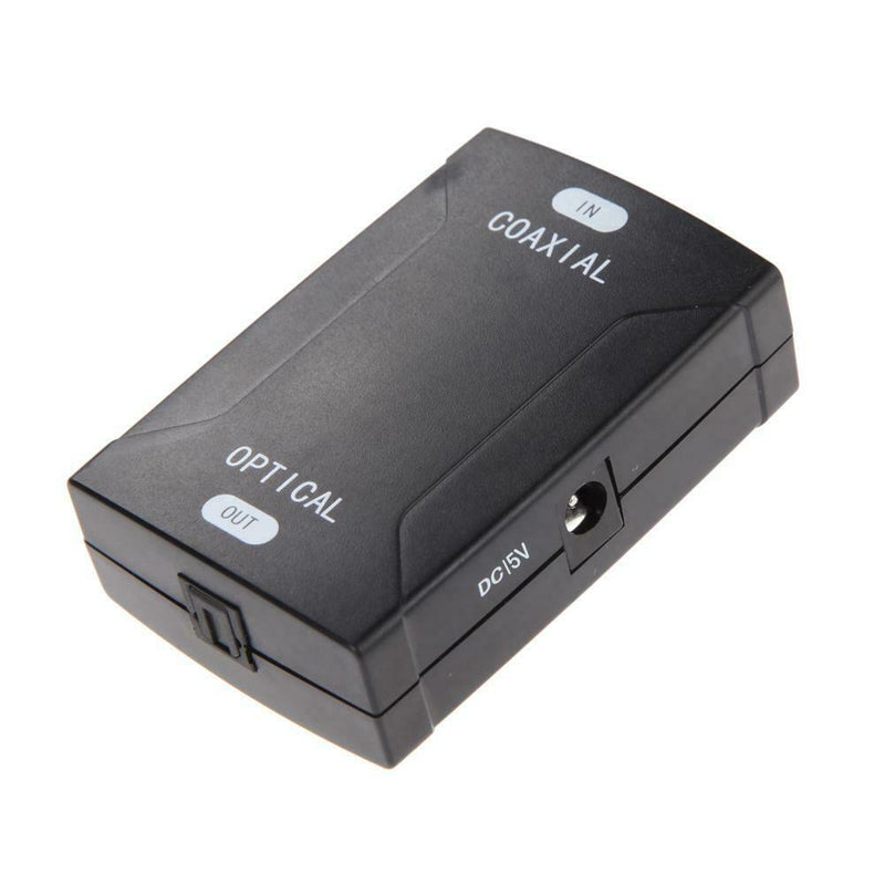 Coax Coaxial RCA to Optical TOSlink SPDIF Digital Audio Converter Adapter