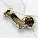 Cute Dachshund Dog Brooches For Women Alloy Rhinestone Enamel Animal Brooch D1Q9