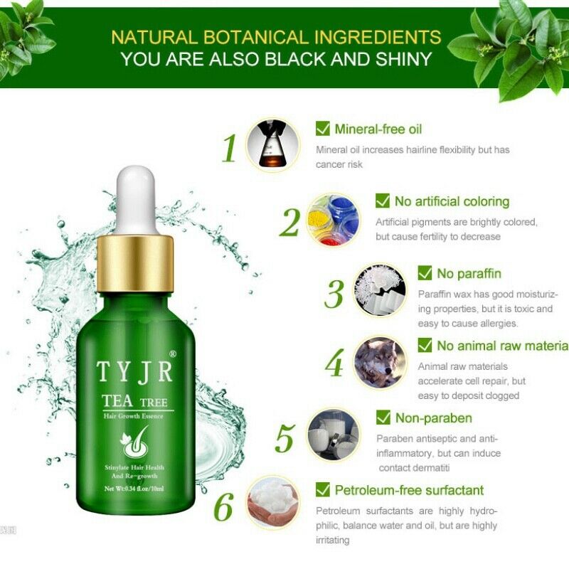 Tyjr Tea Tree Hair Growth Essence Nourishing Scalp Accelerate Hair Growth A J4H8