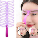 8PCS DIY Eyebrow Shaper Makeup Template Eyebrow Grooming Shaping Stencil Kit Bj