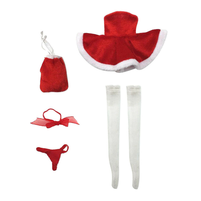 1/6 Woman Christmas Hairpin Dress Sos T-ba & Bag for 12'' Action Figures