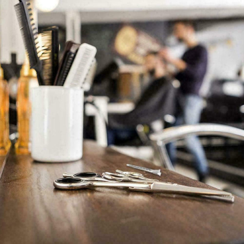 4Pcs Professional Hair Cutting+Thinning Scissors Barber Shears Hairdressing V3F9