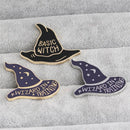 4PCS/Set Enamel Witch Hat Brooch Pin Shirt Collar Pin Women Badge Jewelry GiftM&