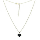Choker Chain Necklace with Heart Pendant Black Enamel Women New HOT