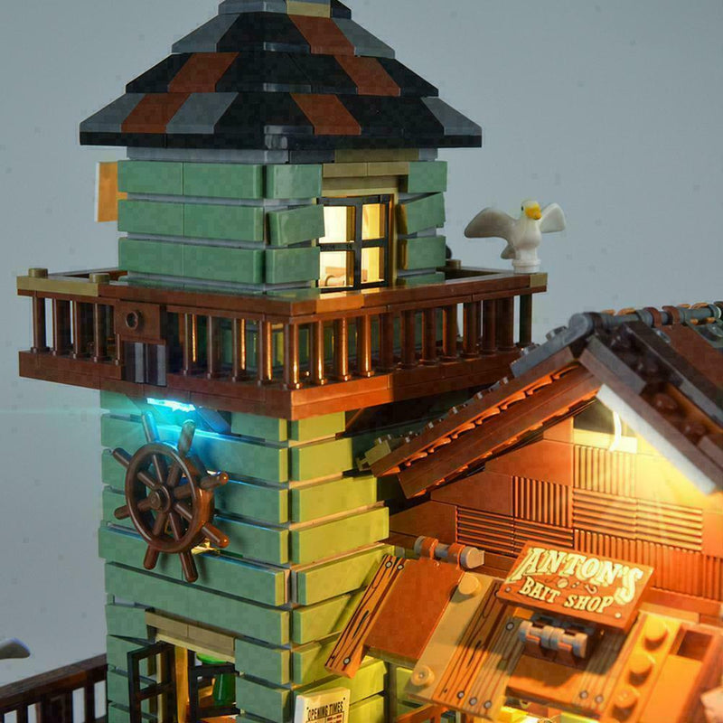 LED Lights Lighting Kits For LEGO 21310 Building Fishing Blocks Store Set M T9C2