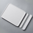 Dish Drying Drip Rack Drainer Dryer Kitchen Cup Storage Tray Organizer White