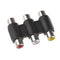 Female to Female Triple 3 RCA Jack Adapter Phono Coupler Audio Video Connector