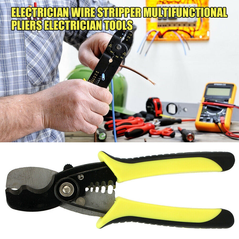 7 inch Wire Stripping Decrustation Pliers Cable Wire Stripping Scissor Tool A