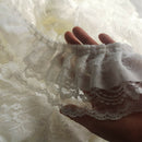 3 Layers Of Delicate Lace Edge Trim Pleats Flounce Dress Sewing DIY Decor Craft
