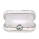 Women Evening Bags Exquisite Leather Handbag Metal Hollow Designer Wedding  M9F2